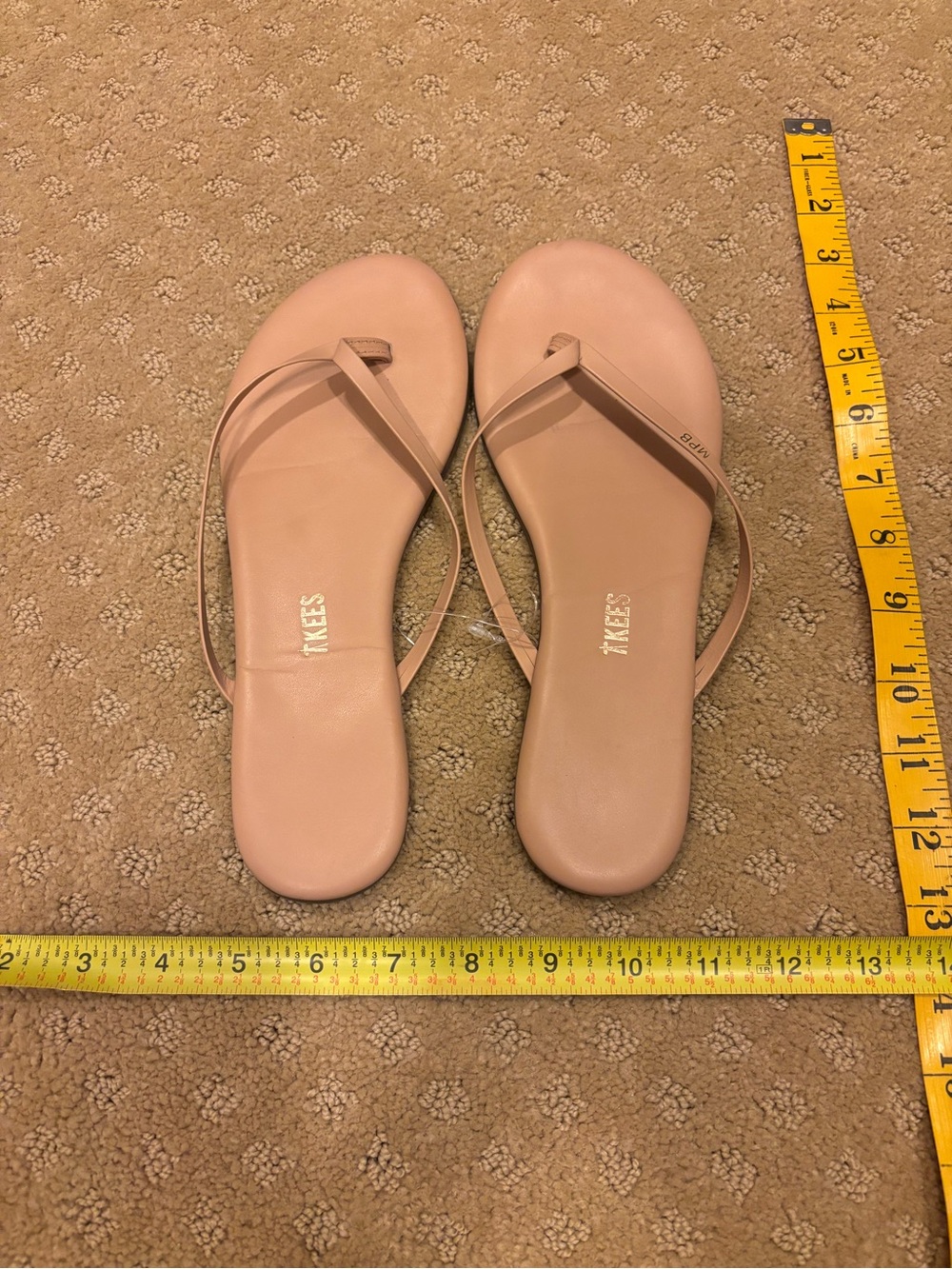 Women’s TKEES Lily Glosses tan Flip-Flop Sandals Sz 39/8